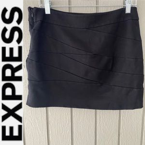 Bandaid Textured Layered Look Mini Skirt Express